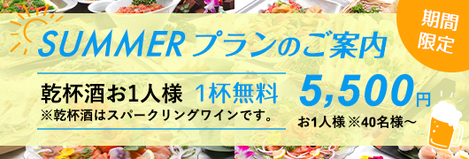 SUMMERプランのご案内