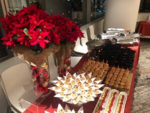 クリスマスシーズンのケータリングの様子